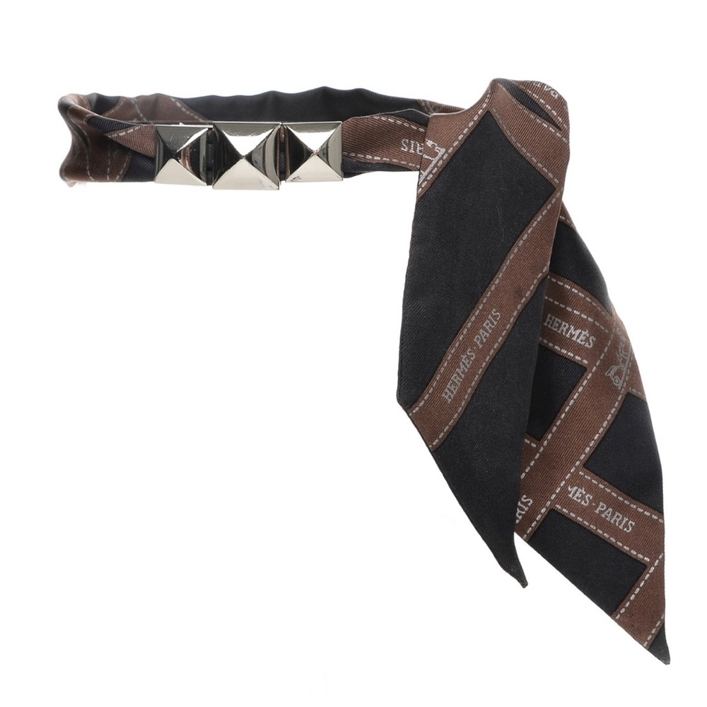 Hermes bolduc au carre twilly scarf with rings and bag